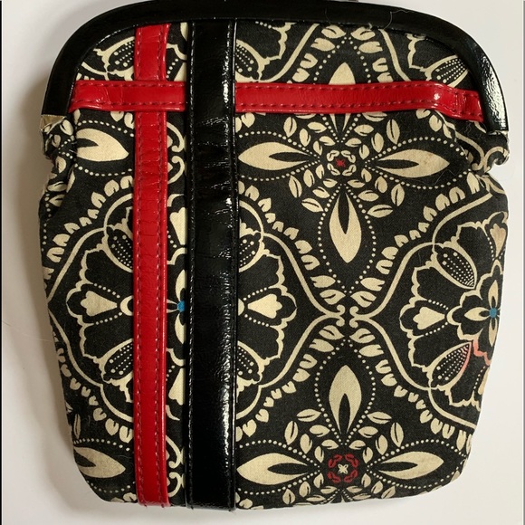 Vera Bradley Black and Red Floral Clutch - Picture 5 of 6